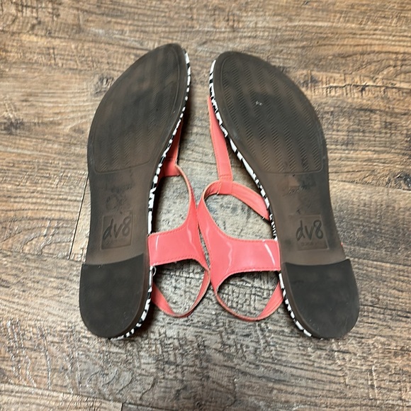 Dolce Vita | DV8 Neon Coral & Geometric Gladiator Sandals 8 - Picture 6 of 10